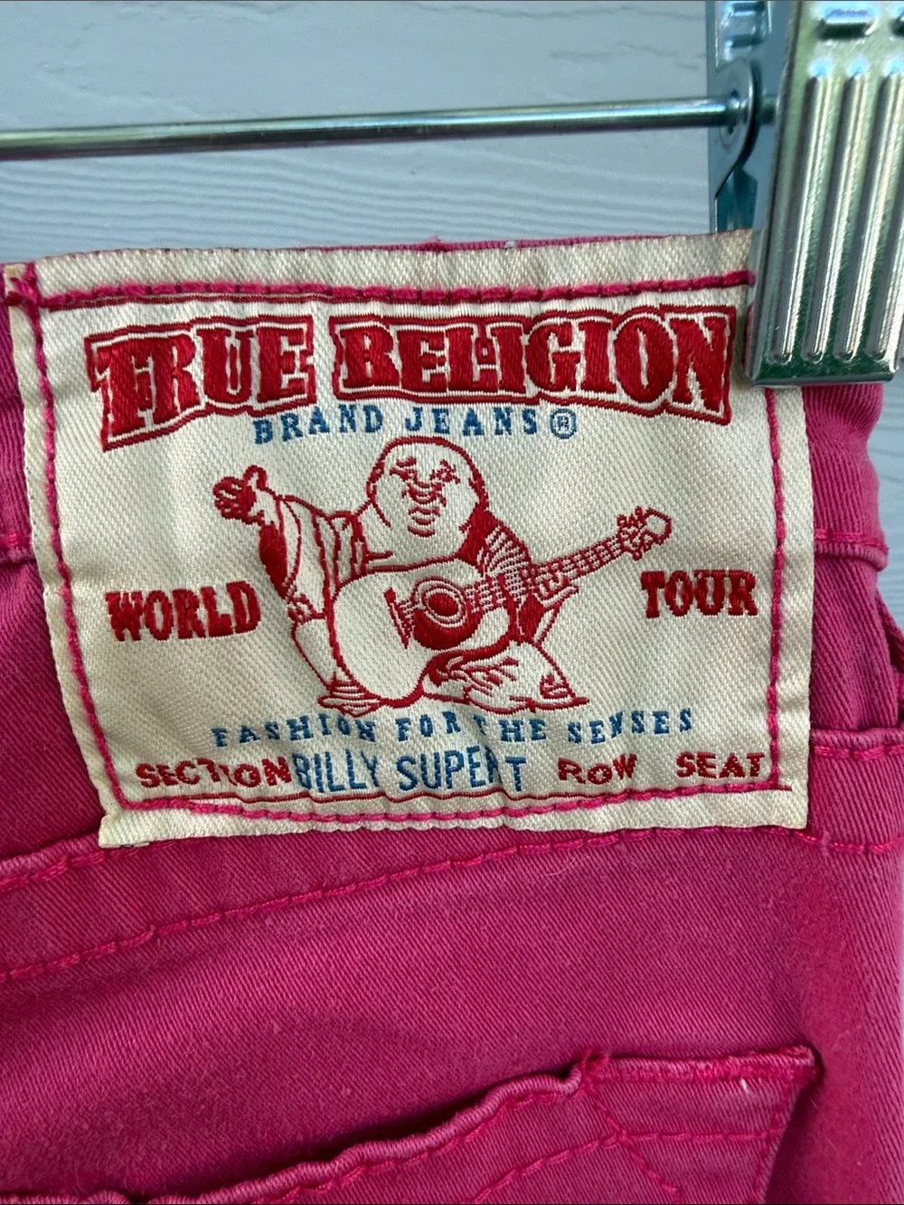 True Religion Women's Skinny Jeans in Fuchsia Pink - Picture 2 of 9